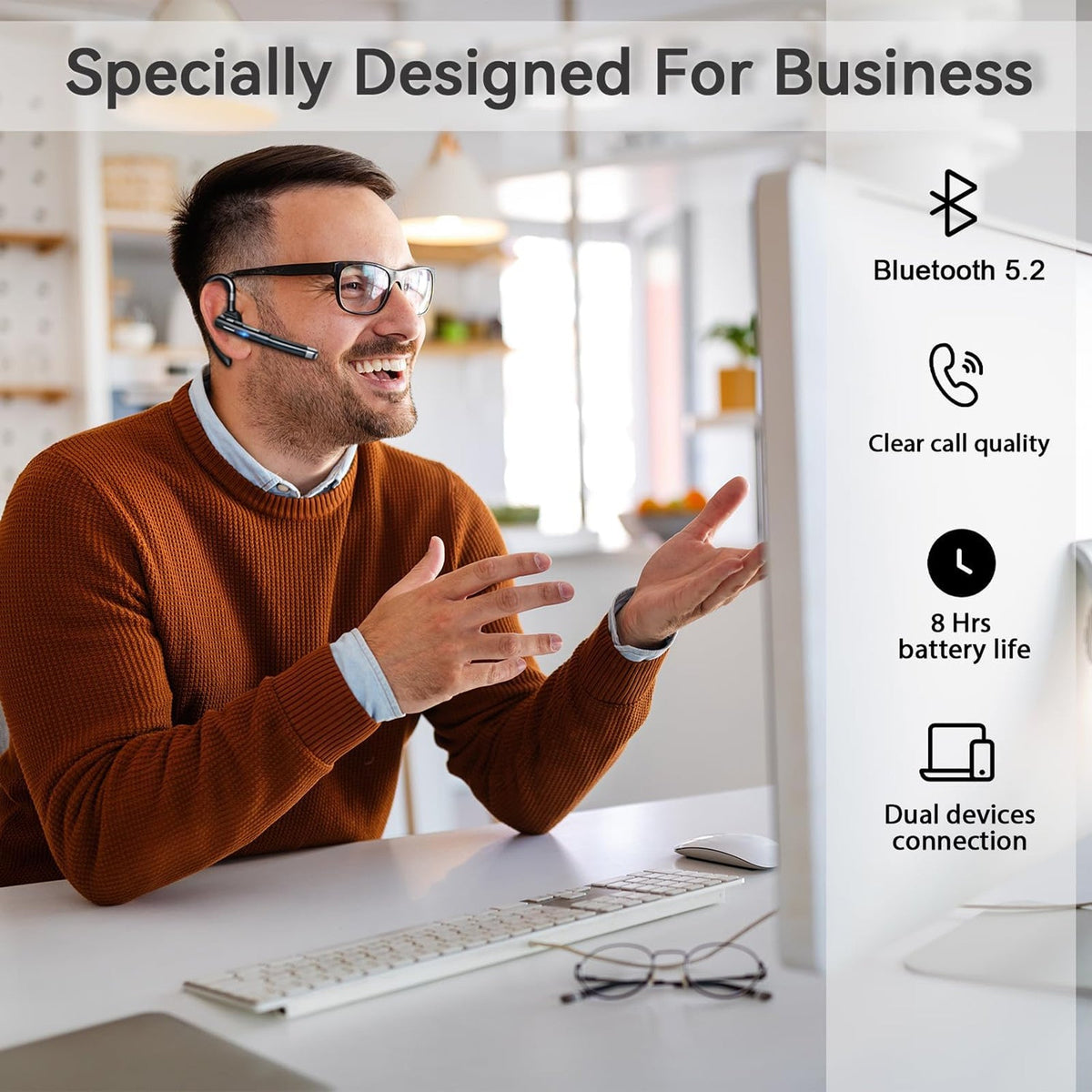 EzyTalux Bluetooth Headset For Truck Drivers
