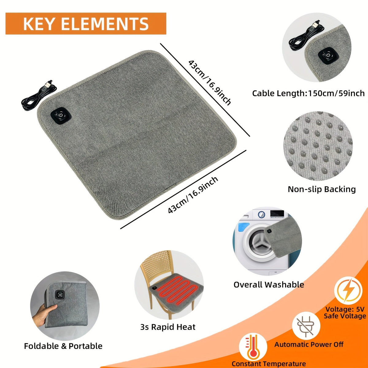 HeatySit Heated Chair Pad
