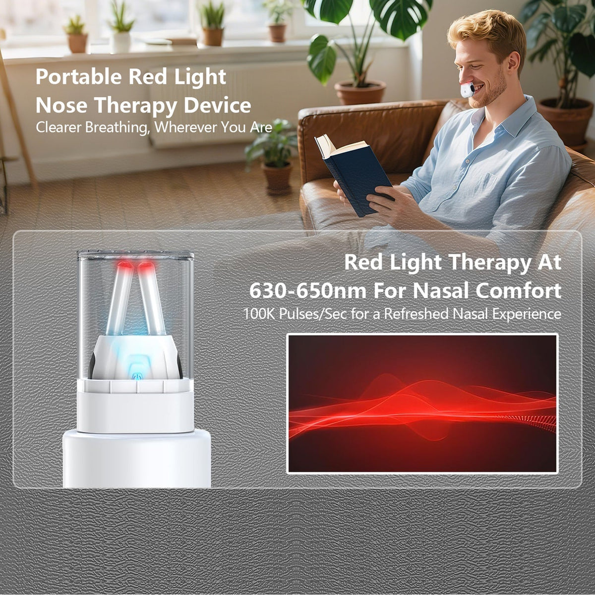 LuxFobest Red Light Therapy for Sinuses