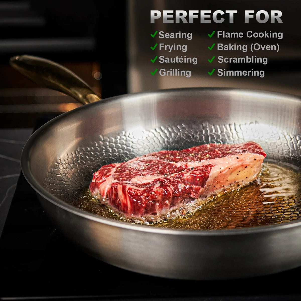 TiTriexi 3-Piece Titanium Cookware Bundle
